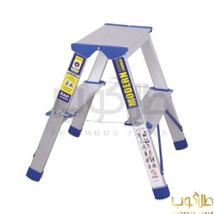 خرید نردبان 2 پله دو طرفه آلومینیوم مدرن