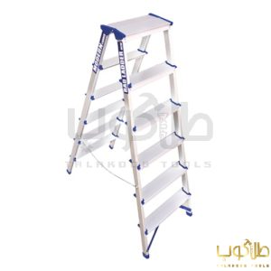 خرید نردبان 6 پله دو طرفه آلومینیوم مدرن