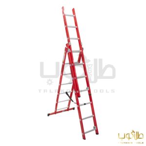 خرید نردبان مخابراتی 6 متری سه تکه 22 پله آلومینیوم پرشین