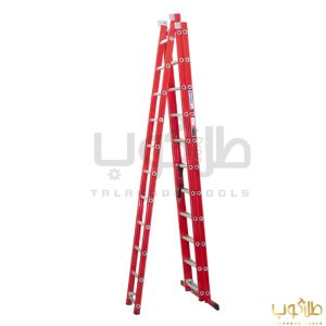 خرید نردبان مخابراتی 9 متری دو تکه 34 پله آلومینیوم پرشین
