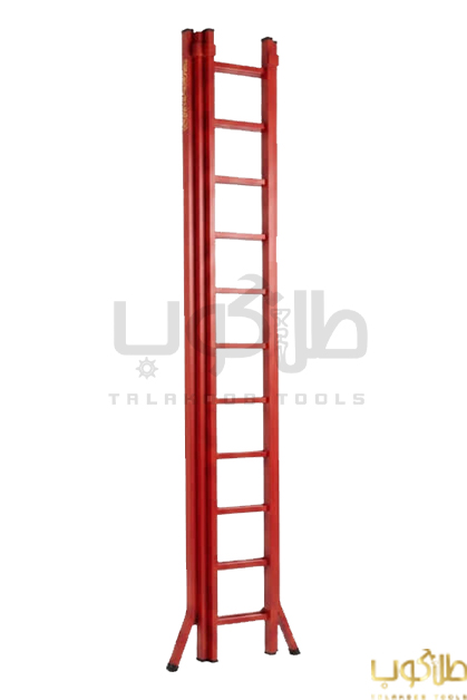 مخابراتی-فزاینده-9-متری-3-تکه-سفارشی-سنگین-ایستاده خرید نردبان مخابراتی سه تکه سفارشی سنگین 9 متری 33 پله